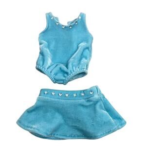American Girl Doll Blue Velour Ice Skating Outfit